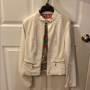 White leather jacket